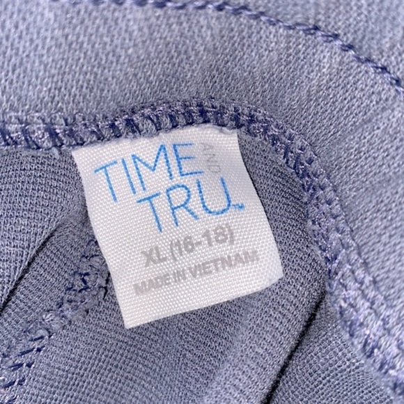 Time and Tru blue sweatpants joggers size XLarge 16-18 - Picture 4 of 6